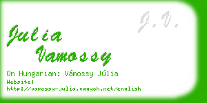 julia vamossy business card