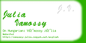 julia vamossy business card